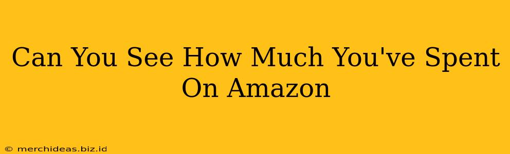 Can You See How Much You've Spent On Amazon