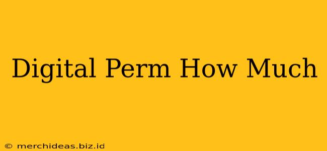 Digital Perm How Much