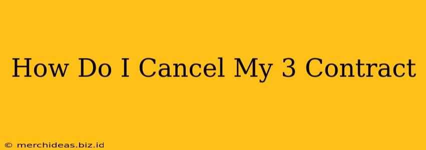 How Do I Cancel My 3 Contract