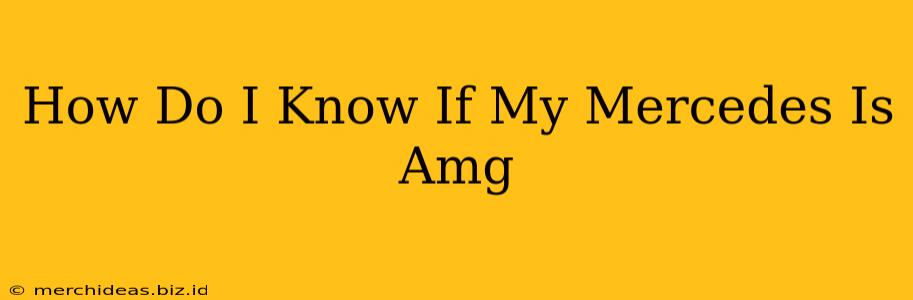 How Do I Know If My Mercedes Is Amg