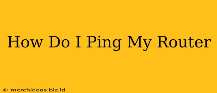 How Do I Ping My Router