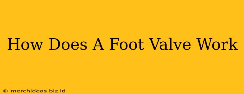 How Does A Foot Valve Work