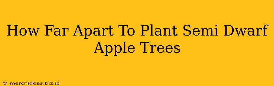 How Far Apart To Plant Semi Dwarf Apple Trees