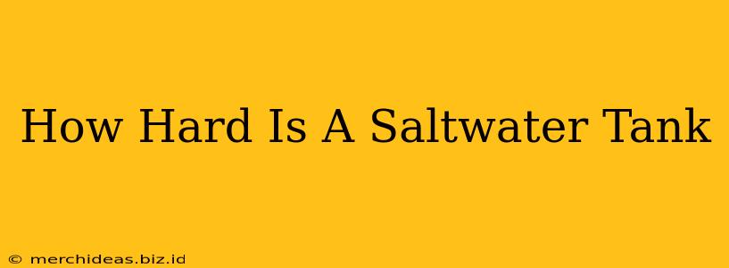 How Hard Is A Saltwater Tank