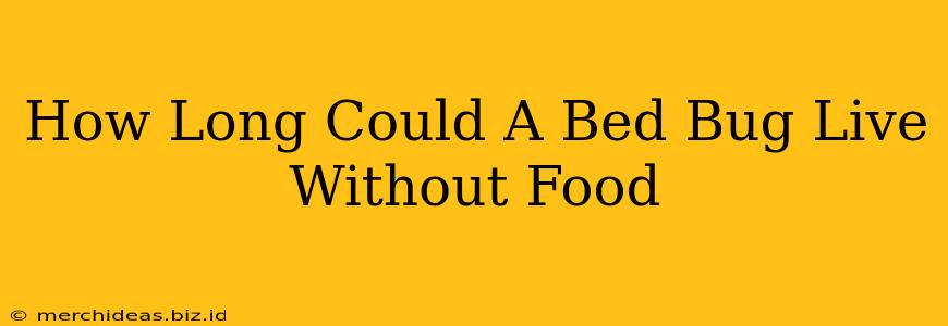 How Long Could A Bed Bug Live Without Food