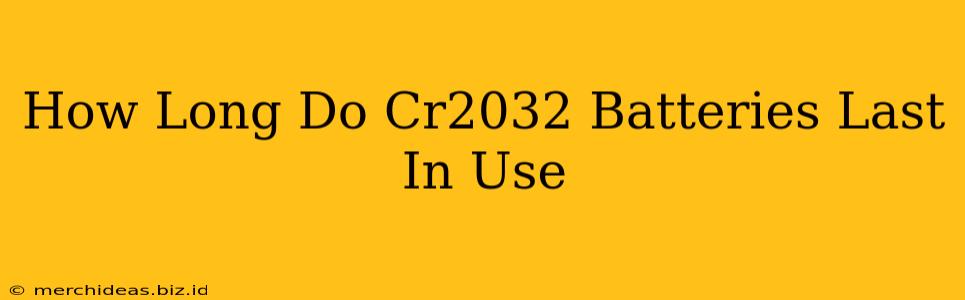 How Long Do Cr2032 Batteries Last In Use
