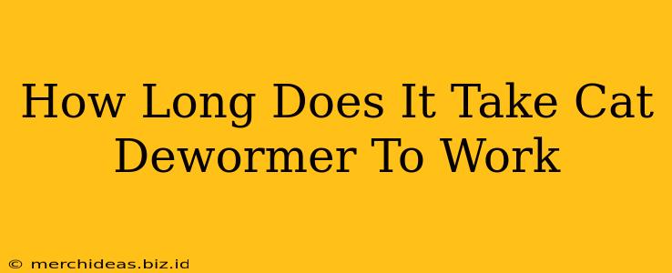 How Long Does It Take Cat Dewormer To Work