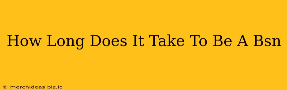 How Long Does It Take To Be A Bsn