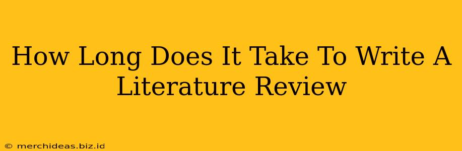 How Long Does It Take To Write A Literature Review