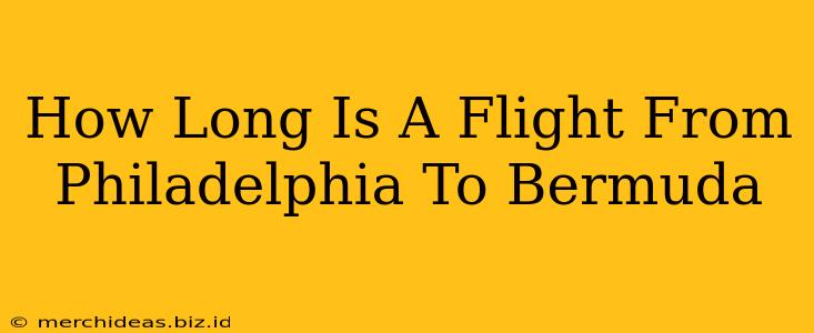 How Long Is A Flight From Philadelphia To Bermuda