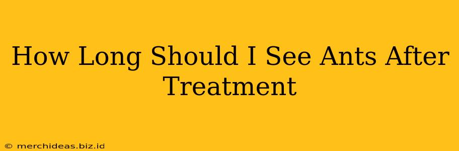 How Long Should I See Ants After Treatment