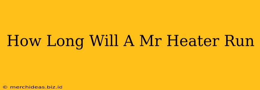 How Long Will A Mr Heater Run