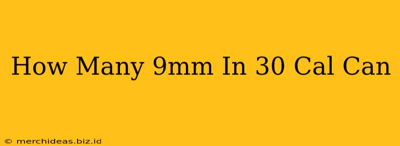 How Many 9mm In 30 Cal Can