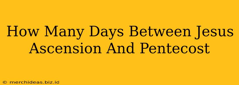 How Many Days Between Jesus Ascension And Pentecost