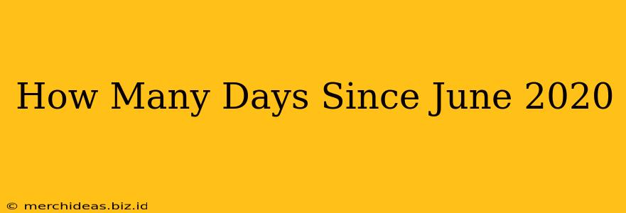How Many Days Since June 2020