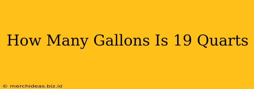 How Many Gallons Is 19 Quarts