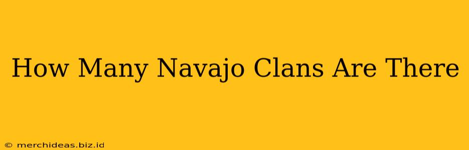 How Many Navajo Clans Are There
