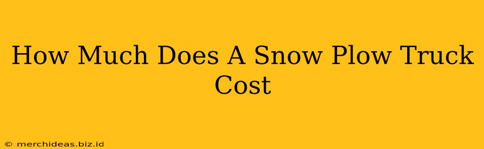 How Much Does A Snow Plow Truck Cost