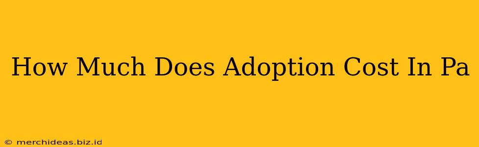 How Much Does Adoption Cost In Pa