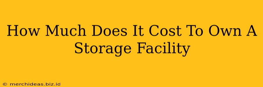 How Much Does It Cost To Own A Storage Facility