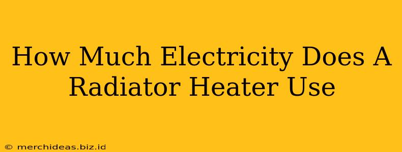 How Much Electricity Does A Radiator Heater Use
