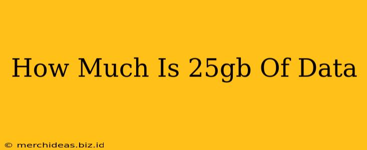How Much Is 25gb Of Data