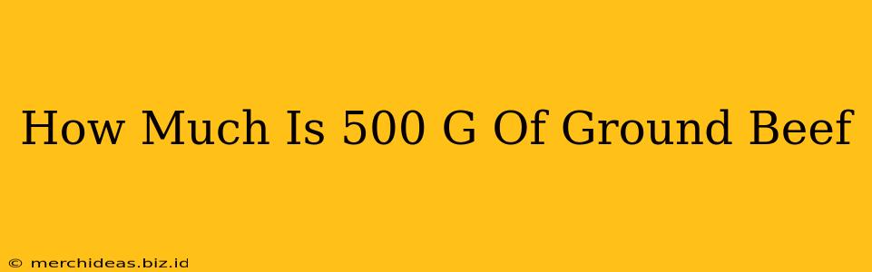How Much Is 500 G Of Ground Beef