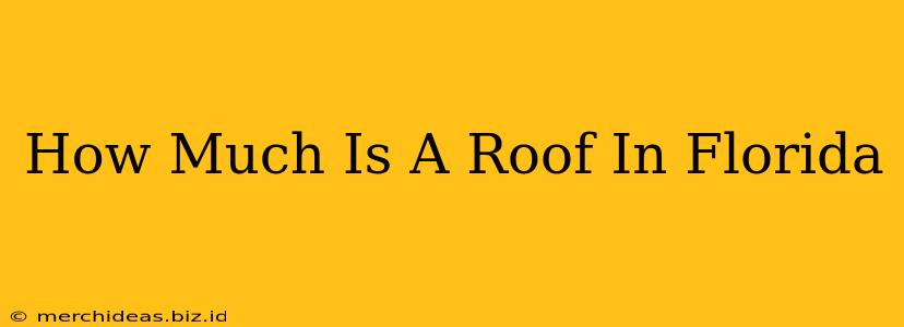 How Much Is A Roof In Florida