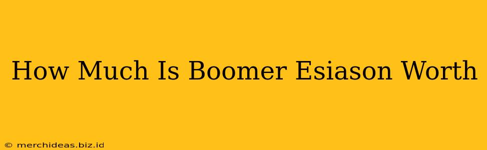 How Much Is Boomer Esiason Worth