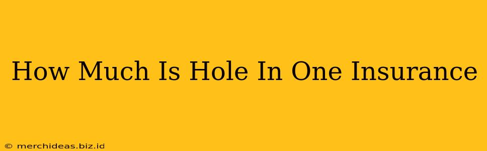 How Much Is Hole In One Insurance