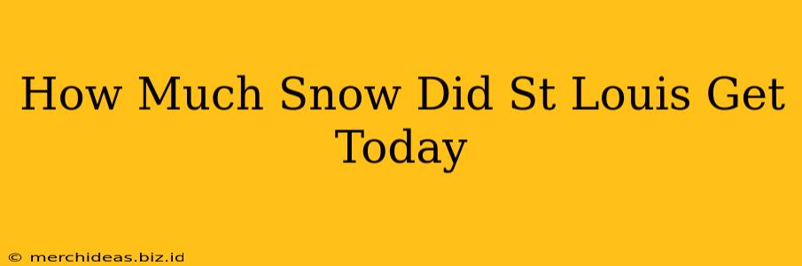 How Much Snow Did St Louis Get Today