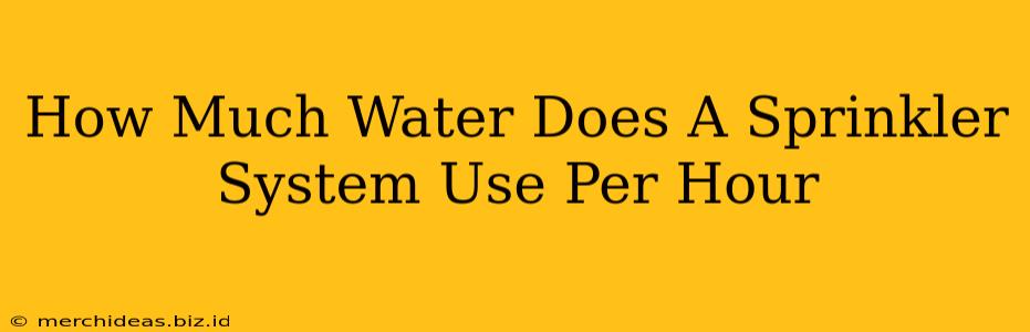 How Much Water Does A Sprinkler System Use Per Hour