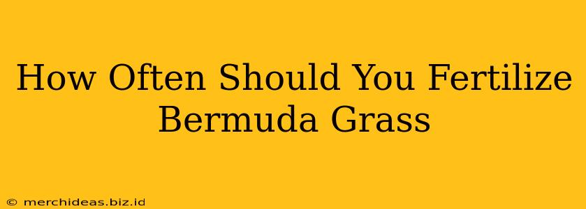 How Often Should You Fertilize Bermuda Grass