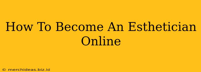 How To Become An Esthetician Online