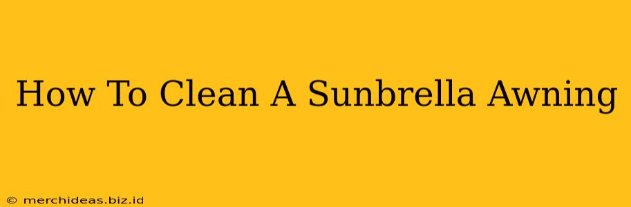 How To Clean A Sunbrella Awning