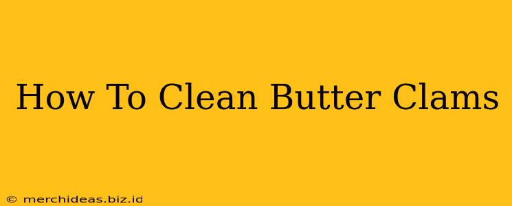 How To Clean Butter Clams