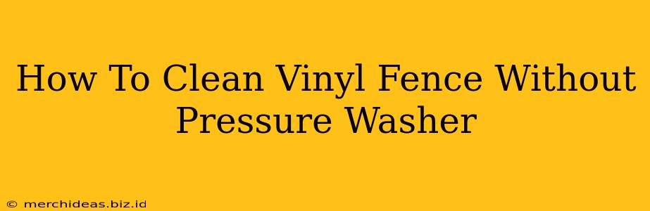 How To Clean Vinyl Fence Without Pressure Washer