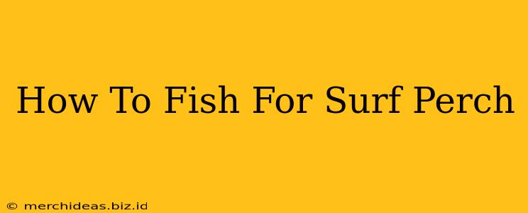 How To Fish For Surf Perch