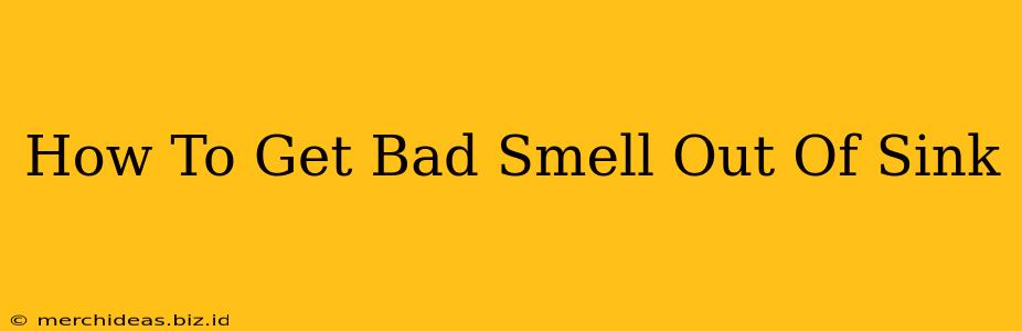 How To Get Bad Smell Out Of Sink