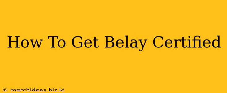 How To Get Belay Certified