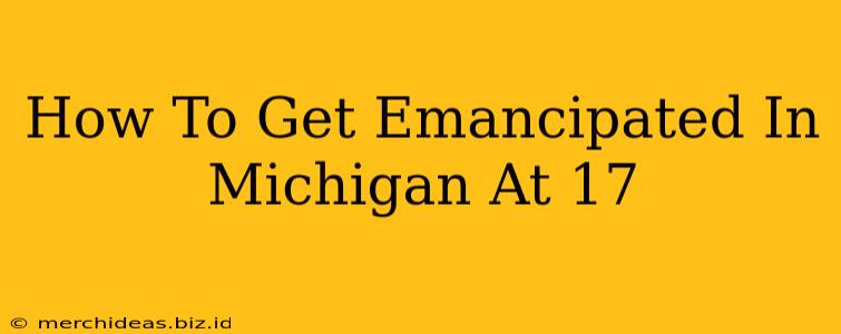 How To Get Emancipated In Michigan At 17