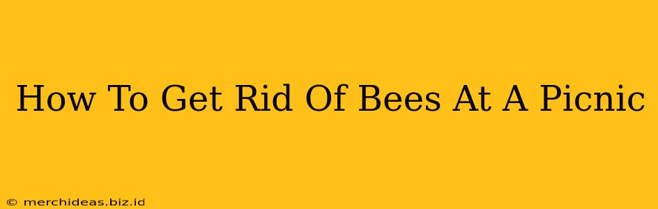 How To Get Rid Of Bees At A Picnic