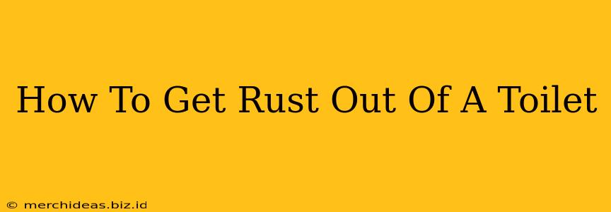 How To Get Rust Out Of A Toilet