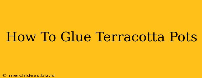 How To Glue Terracotta Pots