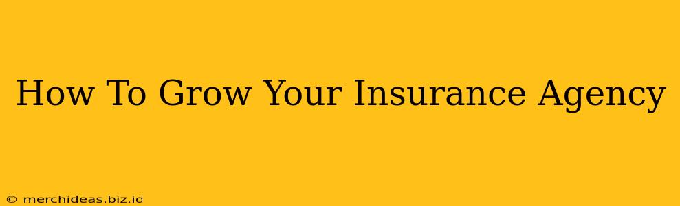 How To Grow Your Insurance Agency