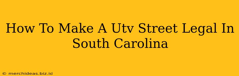 How To Make A Utv Street Legal In South Carolina