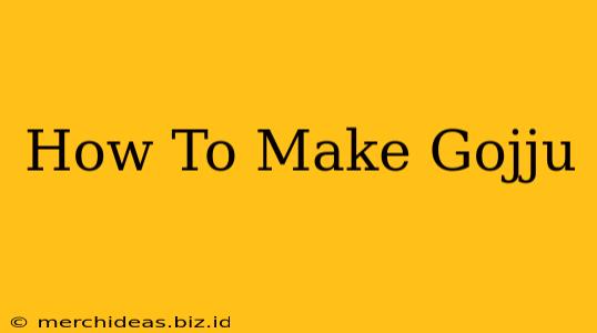 How To Make Gojju