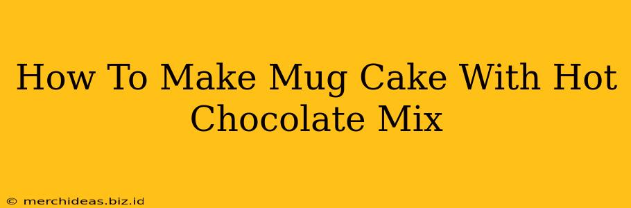 How To Make Mug Cake With Hot Chocolate Mix