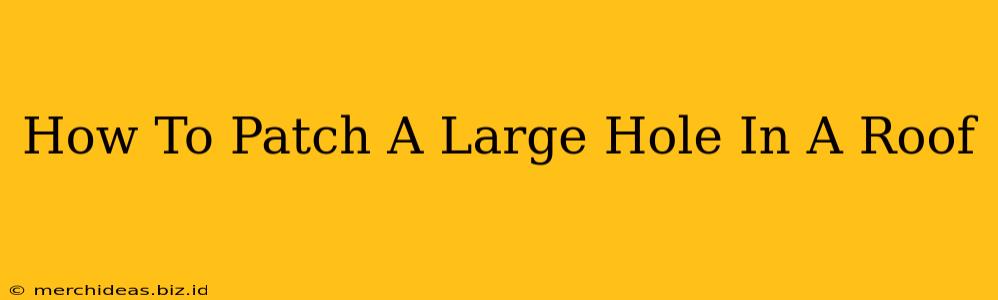 How To Patch A Large Hole In A Roof