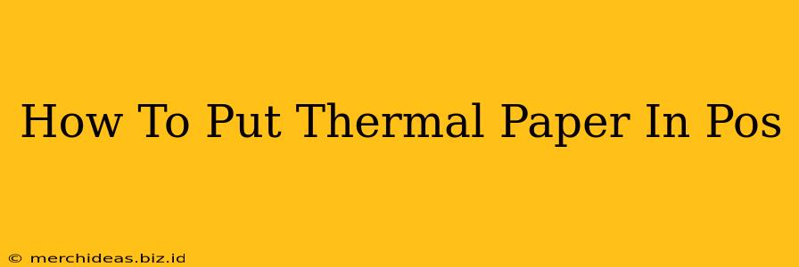 How To Put Thermal Paper In Pos